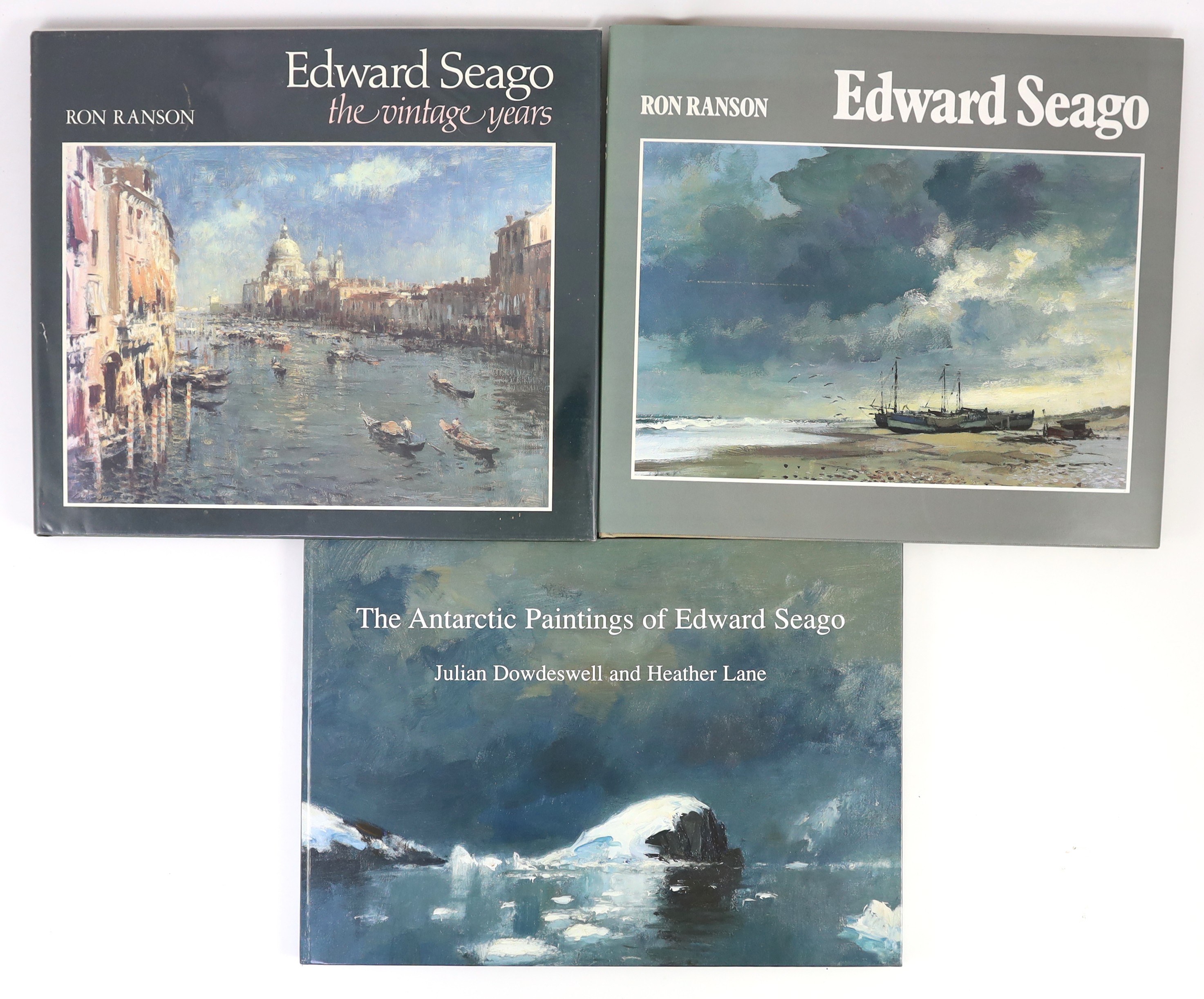 Seago, Edward - 7 works, about or by:- Caravan, Collins, London, 1937; Hawcroft, Francis W. - Edward Seago: A Review of the Years 1953-1964, Collins, London, 1965; Reid, James W. - Edward Seago: The Landscape Art, 1991;